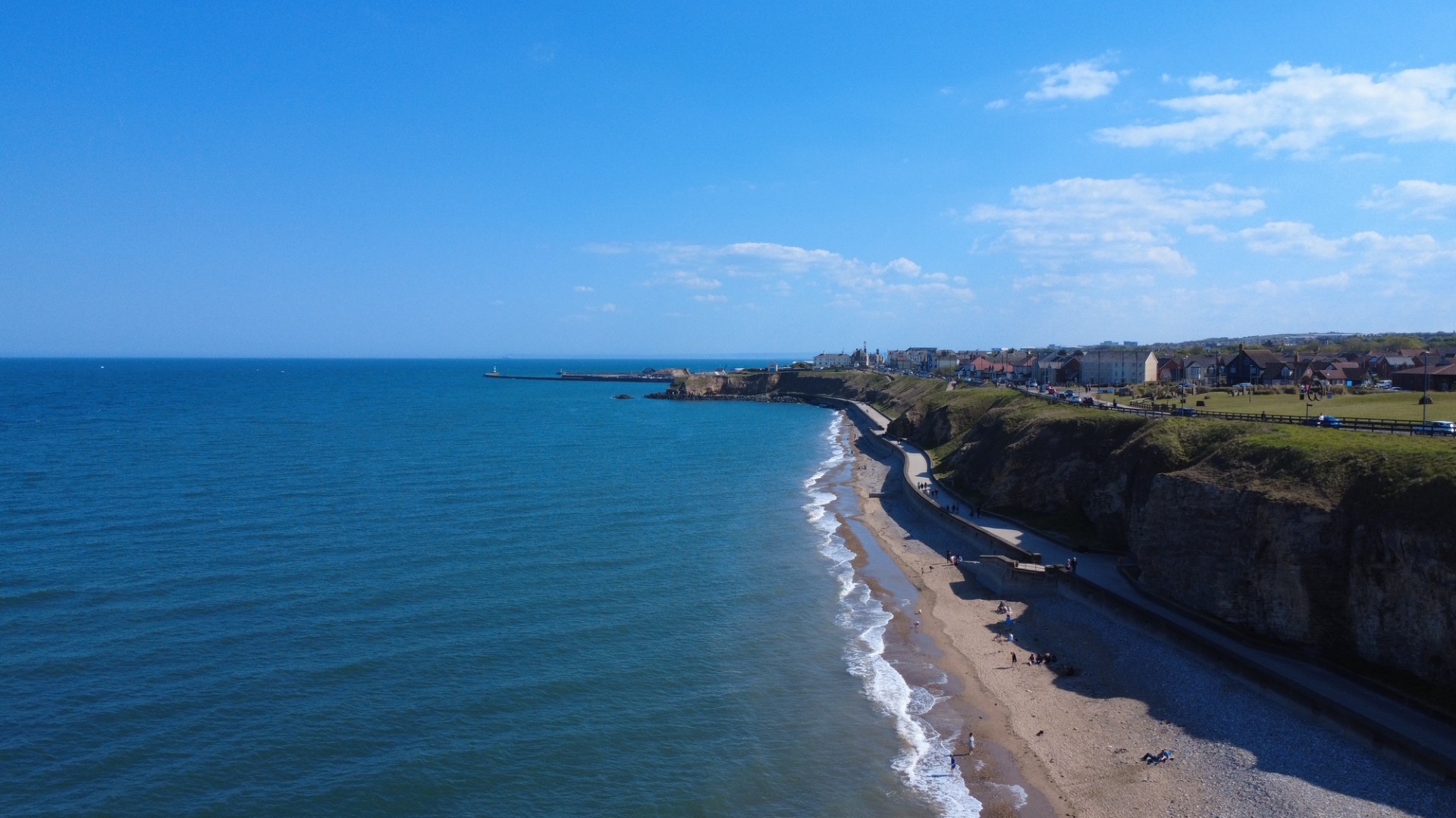 Aerial view of Seaham and the Durham Heritage Coast
